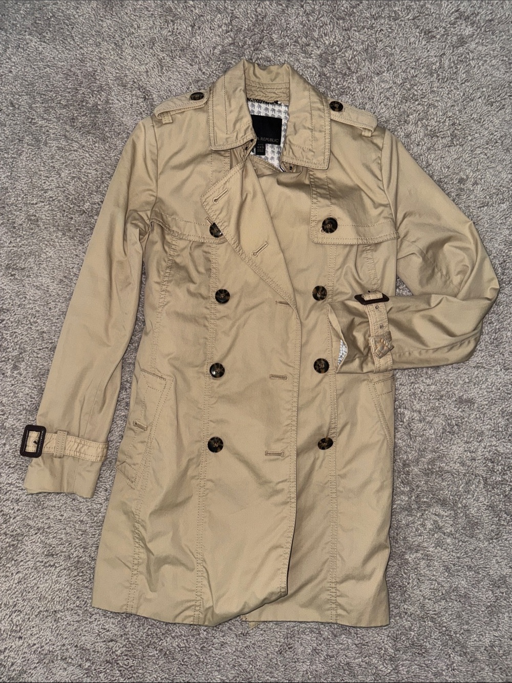 Banana Republic Women's Khaki Trench Rain Coat